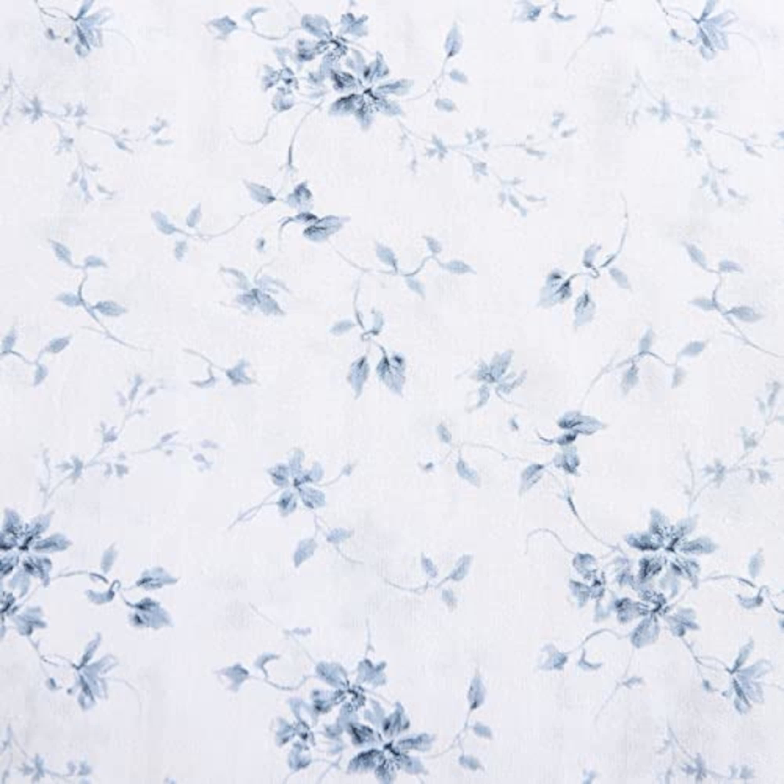 LAURA ASHLEY 枕カバー 50X70cm Laura Ashley Walled Garden 3-Piece Blue Floral Cotton Full